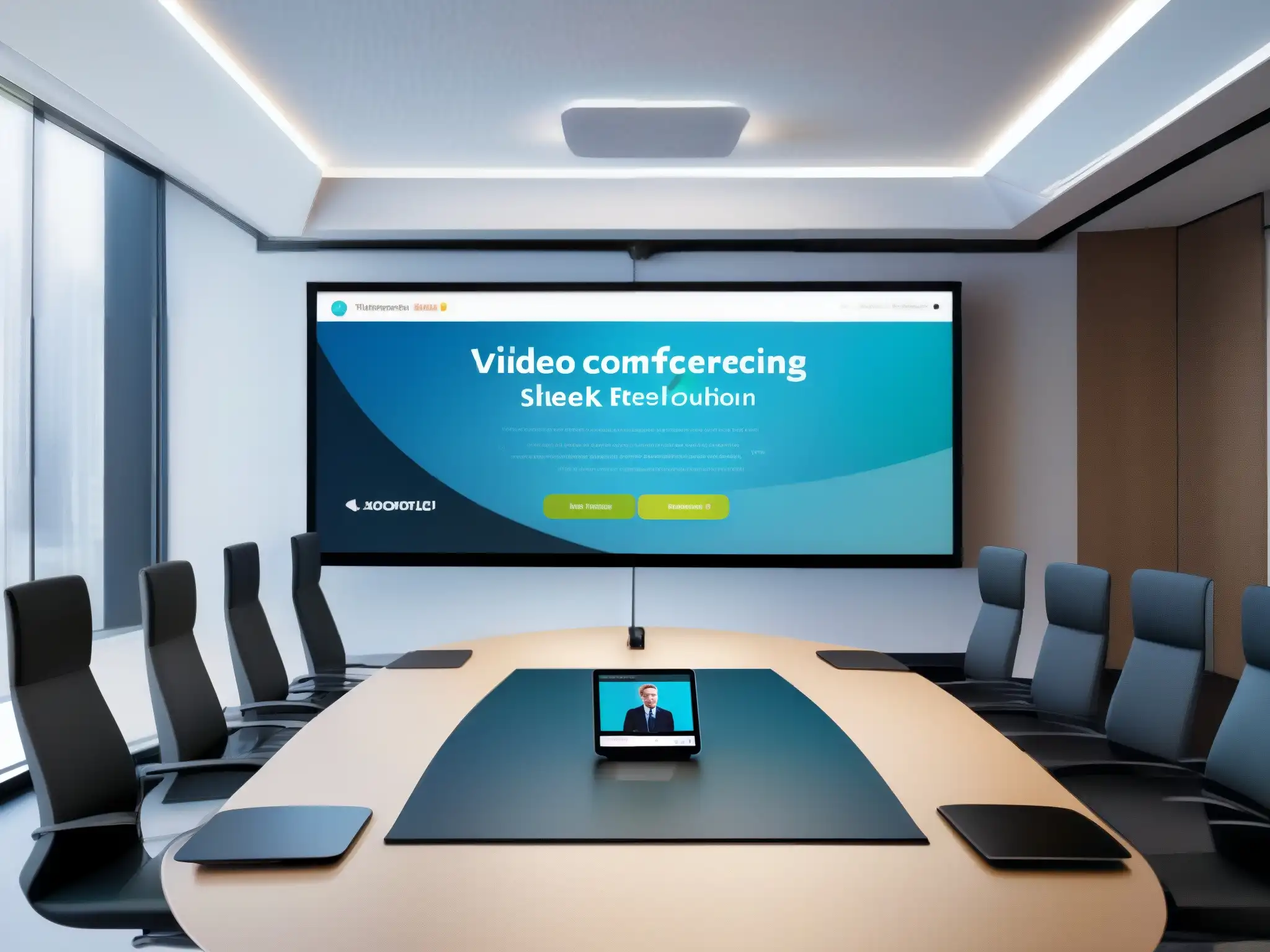 Interfaz de videoconferencia moderna y profesional Interfaz moderna de videoconferencia con diseño minimalista y ergonómico