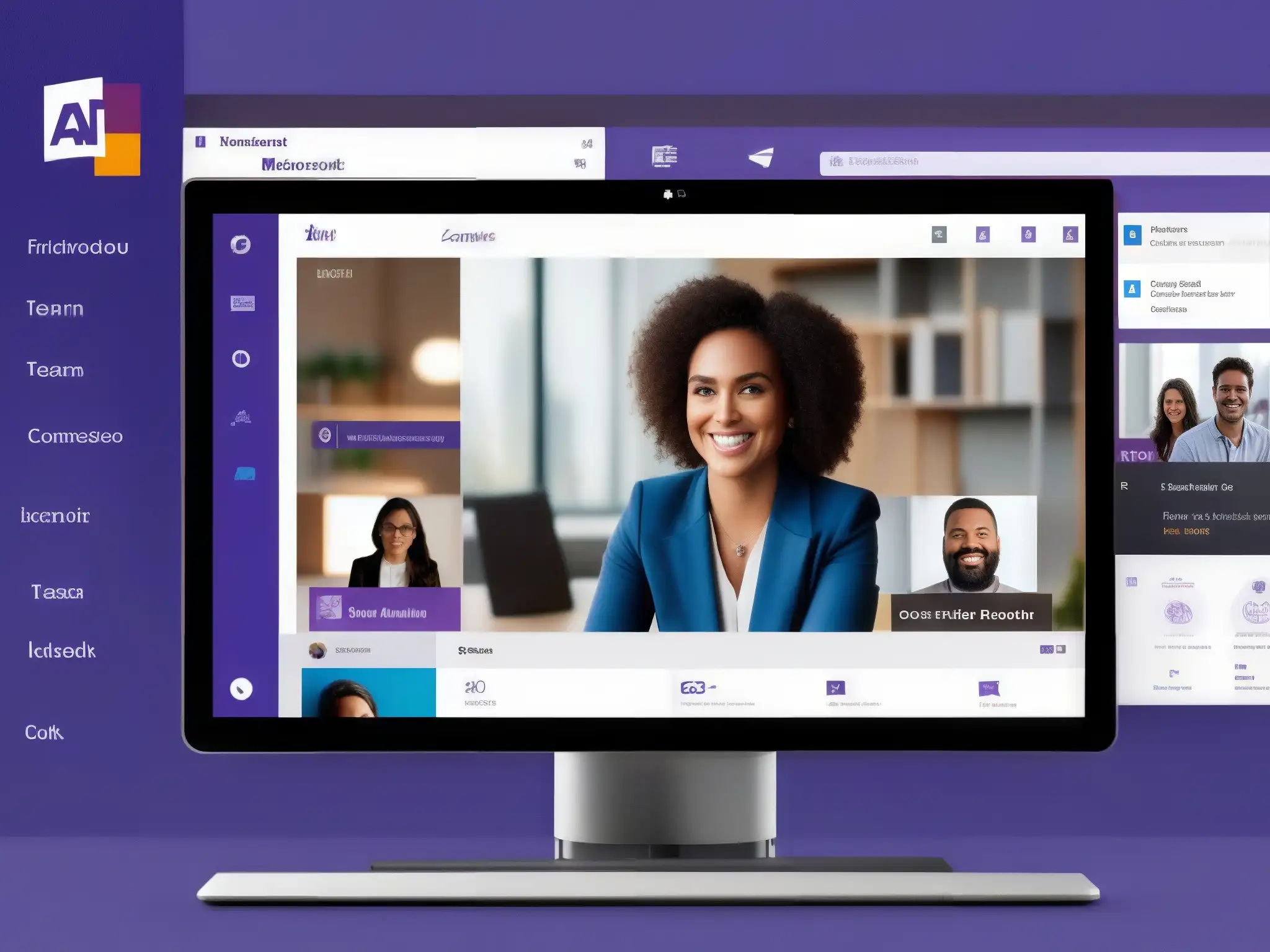 Interfaz personalizada de Microsoft Teams para videoconferencias Interfaz personalizada de Microsoft Teams para videoconferencias, destacando la personalización y versatilidad de la API en la comparativa del 2023