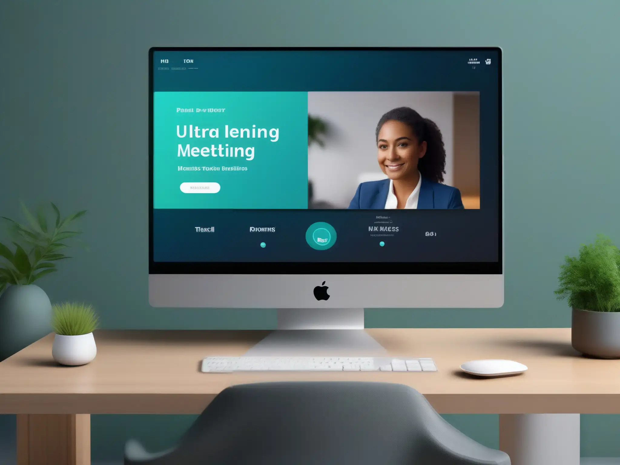 Plataforma de reuniones virtuales personalizable para neurodiversidad Interfaz de reunión virtual con ajustes para neurodiversidad, diseño inclusivo y acogedor, 8k detallado