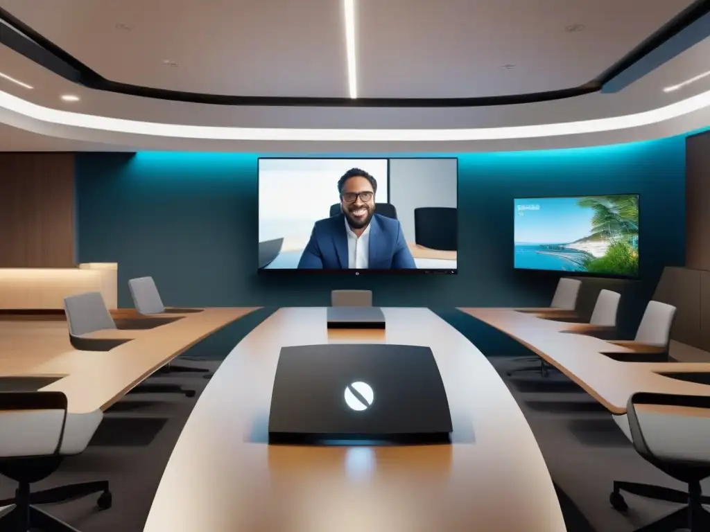 Interfaz de videoconferencia ultradetallada 8k con personalización de marca Interfaz de videoconferencia moderna y personalizable en 8k