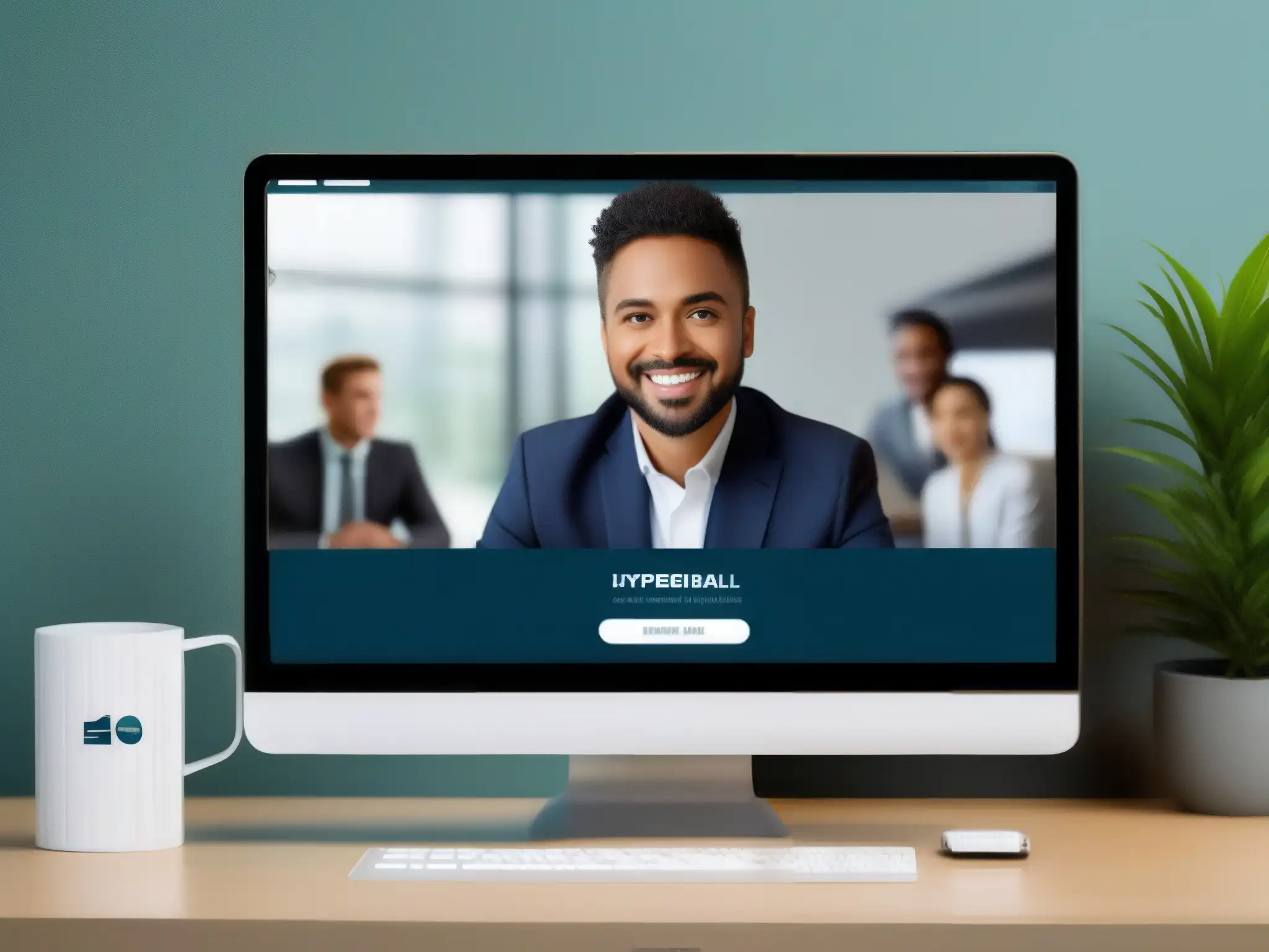 Videoconferencia personalizada para empresas: logo, colores y diseño Interfaz de videoconferencia moderna y personalizable para opciones de personalización para videoconferencias empresariales