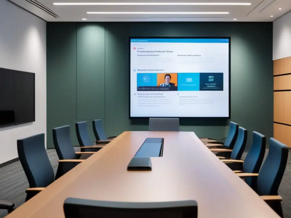 Interfaz de videoconferencia profesional y educativa Interfaz de videoconferencia moderna y profesional con seguridad avanzada, ideal para entornos laborales y educativos