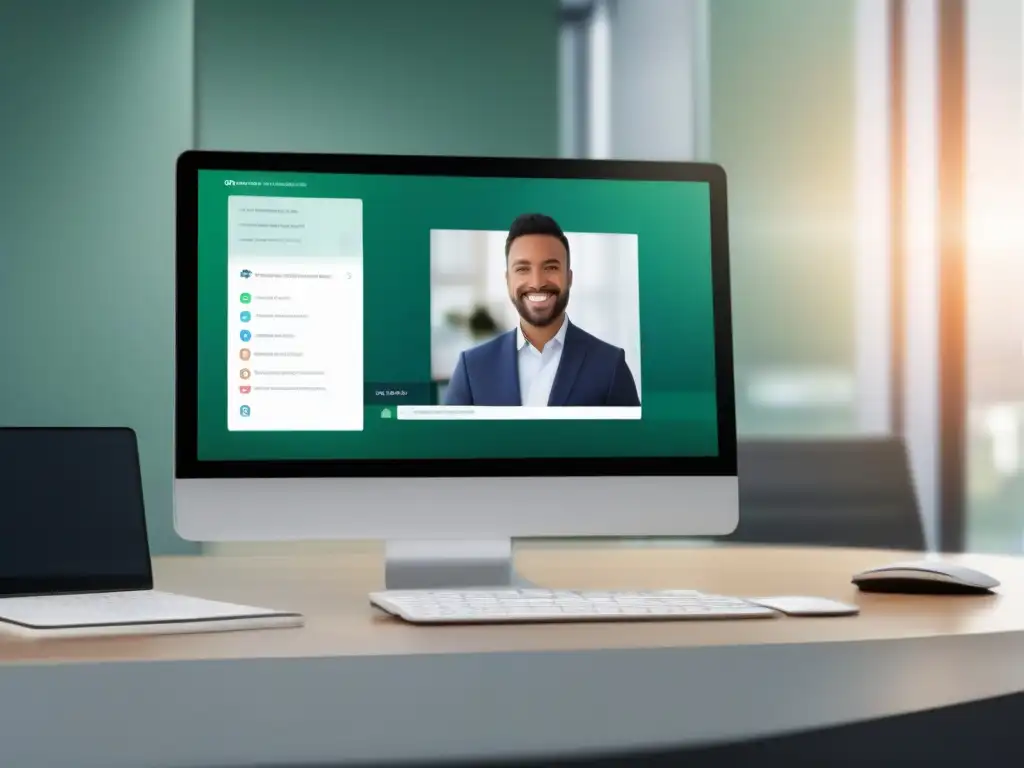 Interfaz de videoconferencia segura y moderna Interfaz de videoconferencias seguras con encriptación y autenticación multifactor