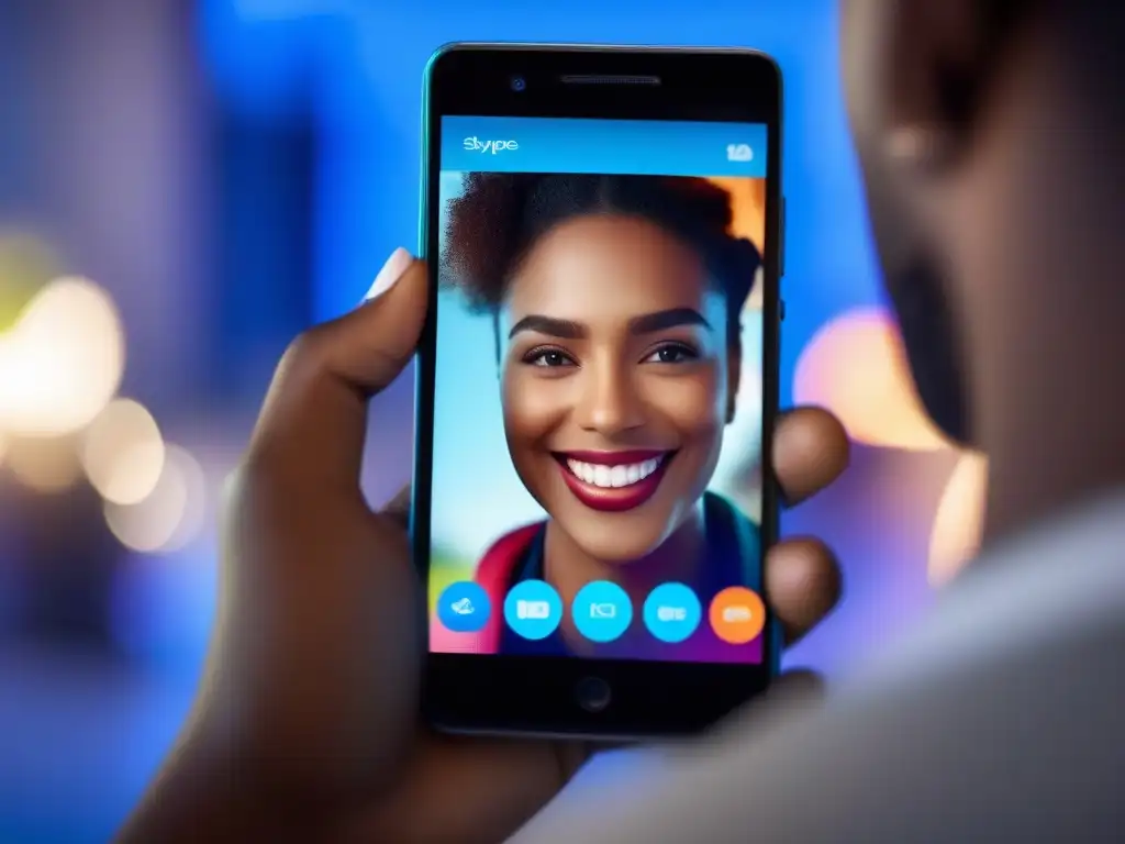 Conexión perfecta: Llamada vibrante en Skype Una llamada de video nítida y envolvente en Skype