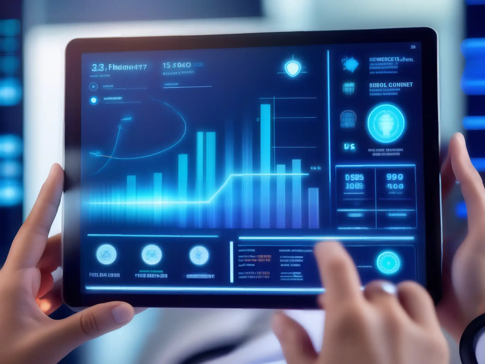 Doctor usando telemedicina de alta tecnología en tablet Un médico utiliza una plataforma de telemedicina en una tablet moderna