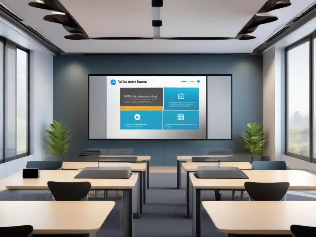 Virtual Classroom: Interacción Moderna y Educativa Una moderna videoconferencia educativa con herramientas interactivas para feedback