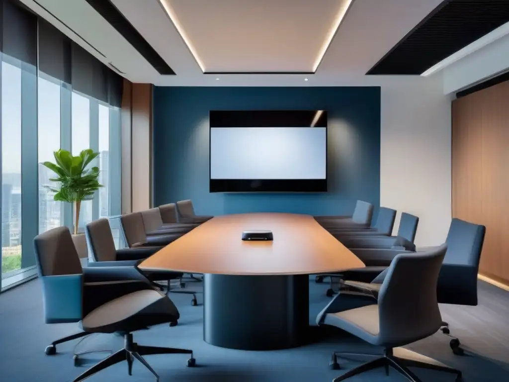 Entorno de videoconferencia profesional con equipo de alta calidad Moderno equipo para videoconferencias con alta calidad de transmisión, destacando iluminación y equipamiento de alta definición