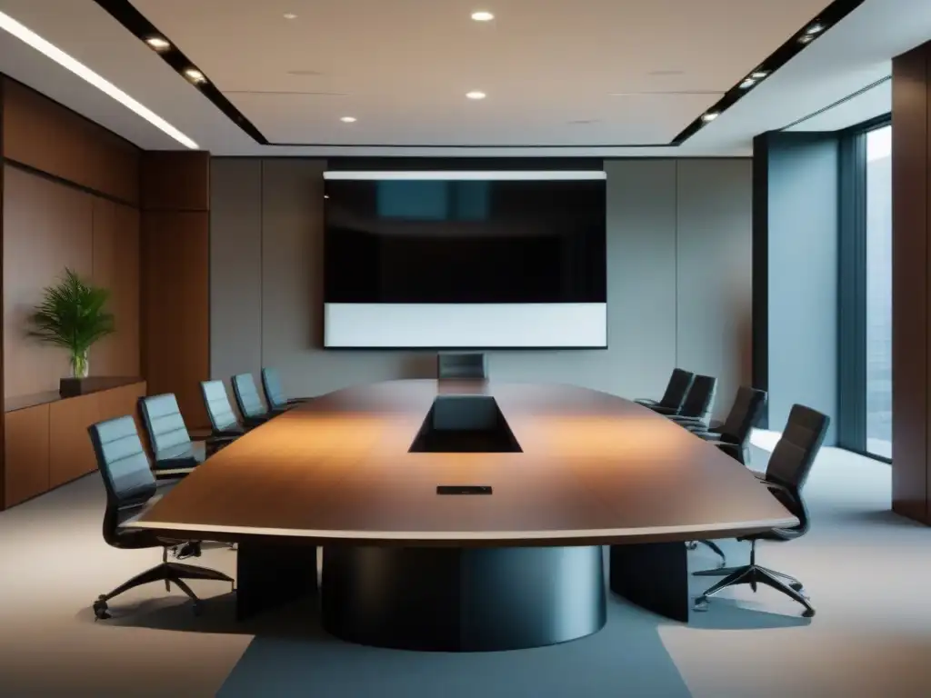 Sala de reuniones moderna y profesional para innovación y colaboración Oficina moderna para análisis de GoToMeeting para negocios