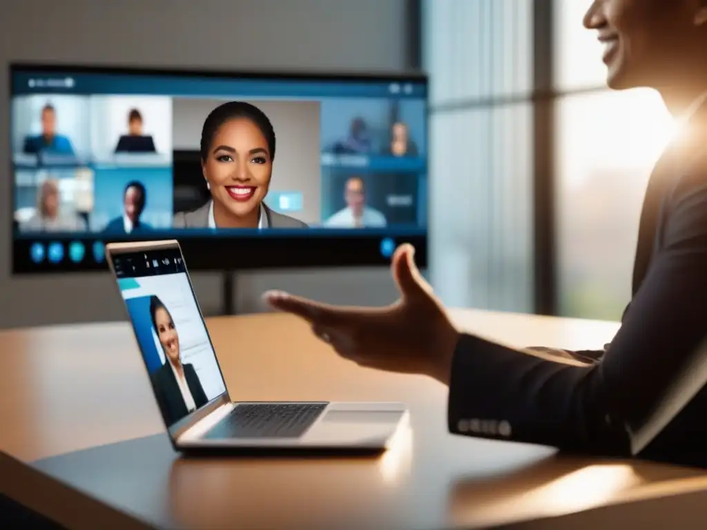 Comunicación en Lengua de Signos: Videoconferencia Accesible Persona usando lenguaje de señas en videoconferencia, con interfaz moderna y accesible
