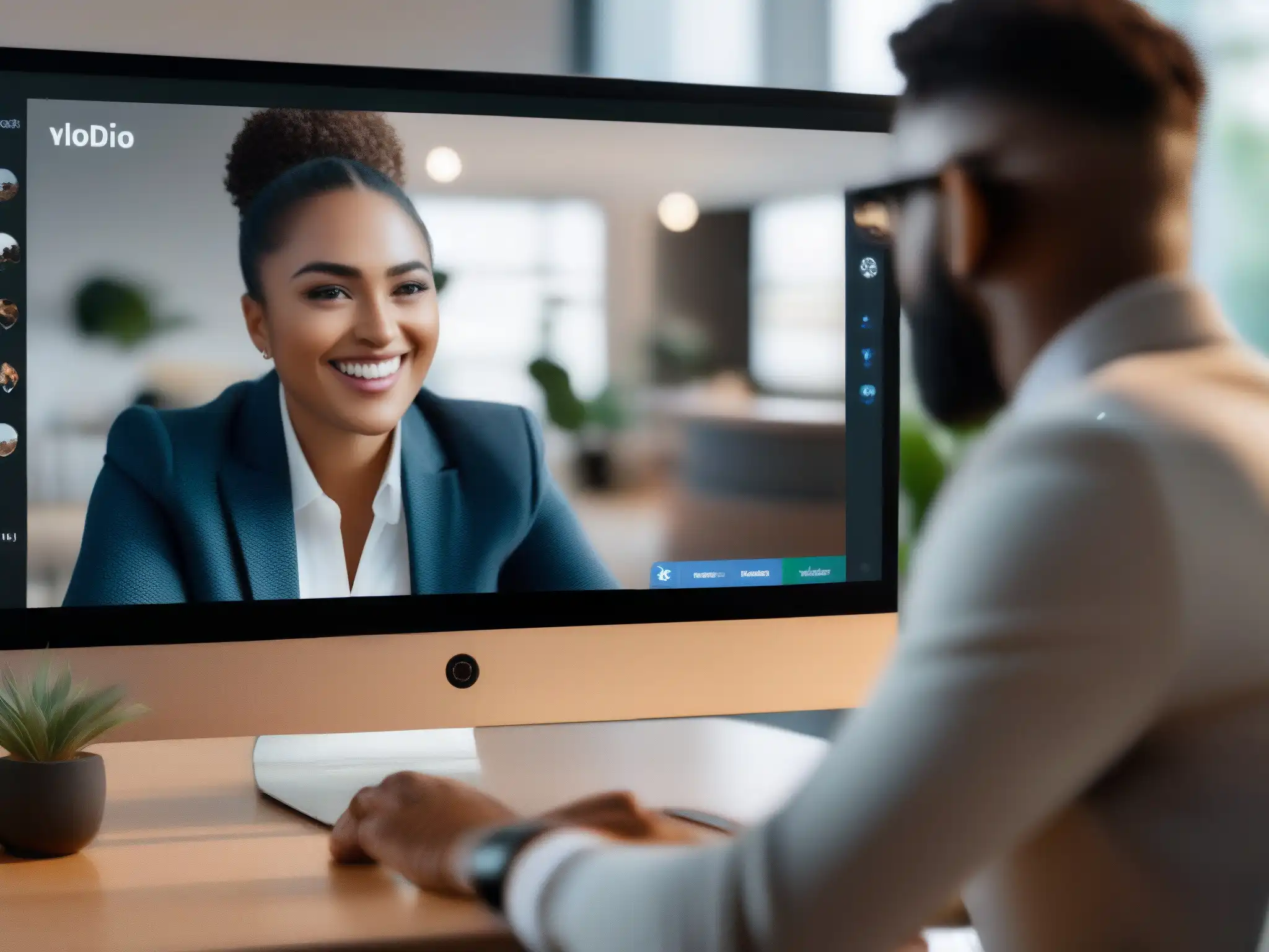 Configuración profesional en plataforma de videoconferencia Personalización de la apariencia en videoconferencia: Ajustando la configuración en un entorno profesional y organizado