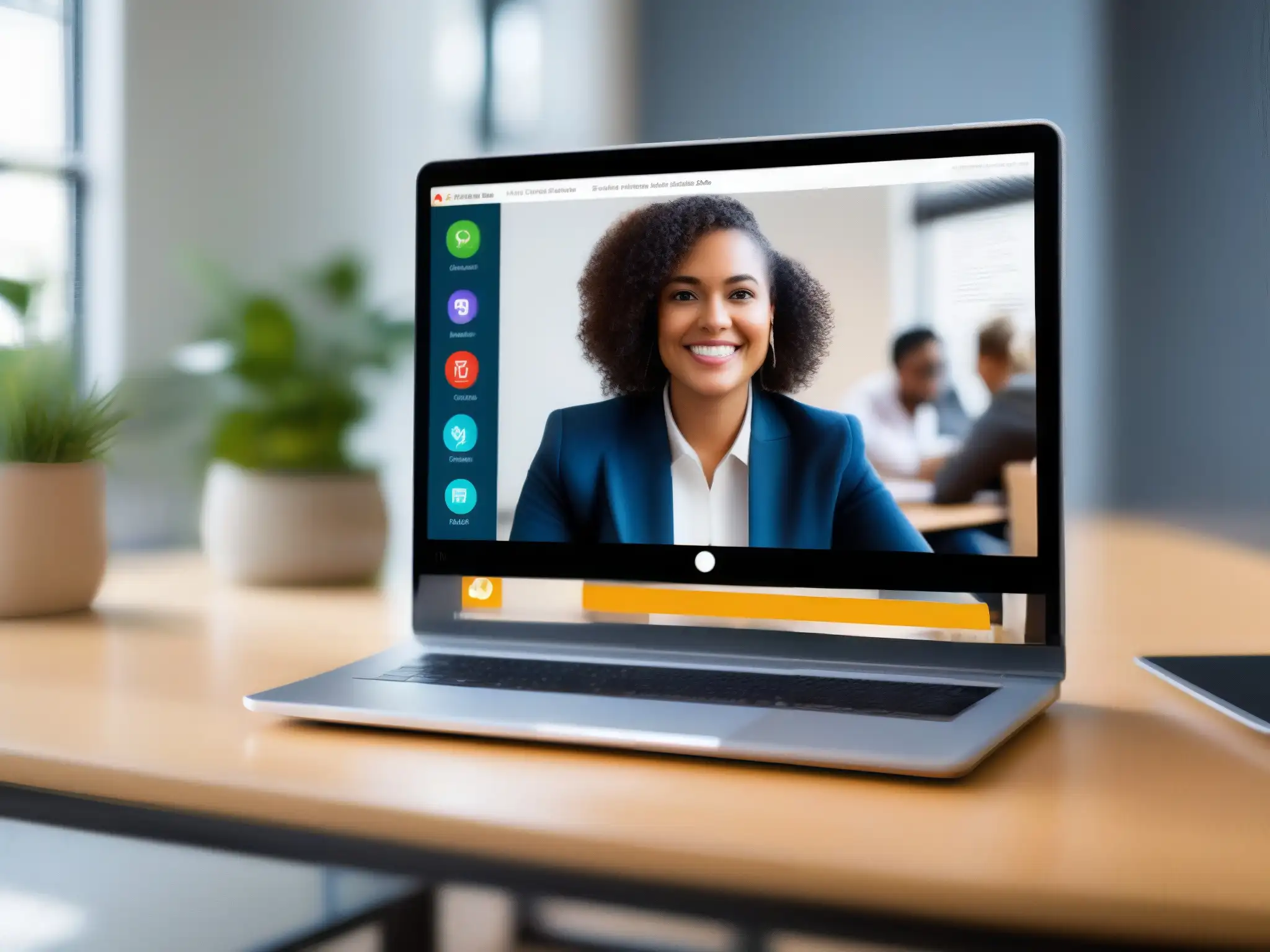 Plataforma de Aprendizaje Online Personalizado Una plataforma de aprendizaje en línea personalizada con videoconferencias avanzadas, creando un ambiente educativo virtual dinámico y acogedor