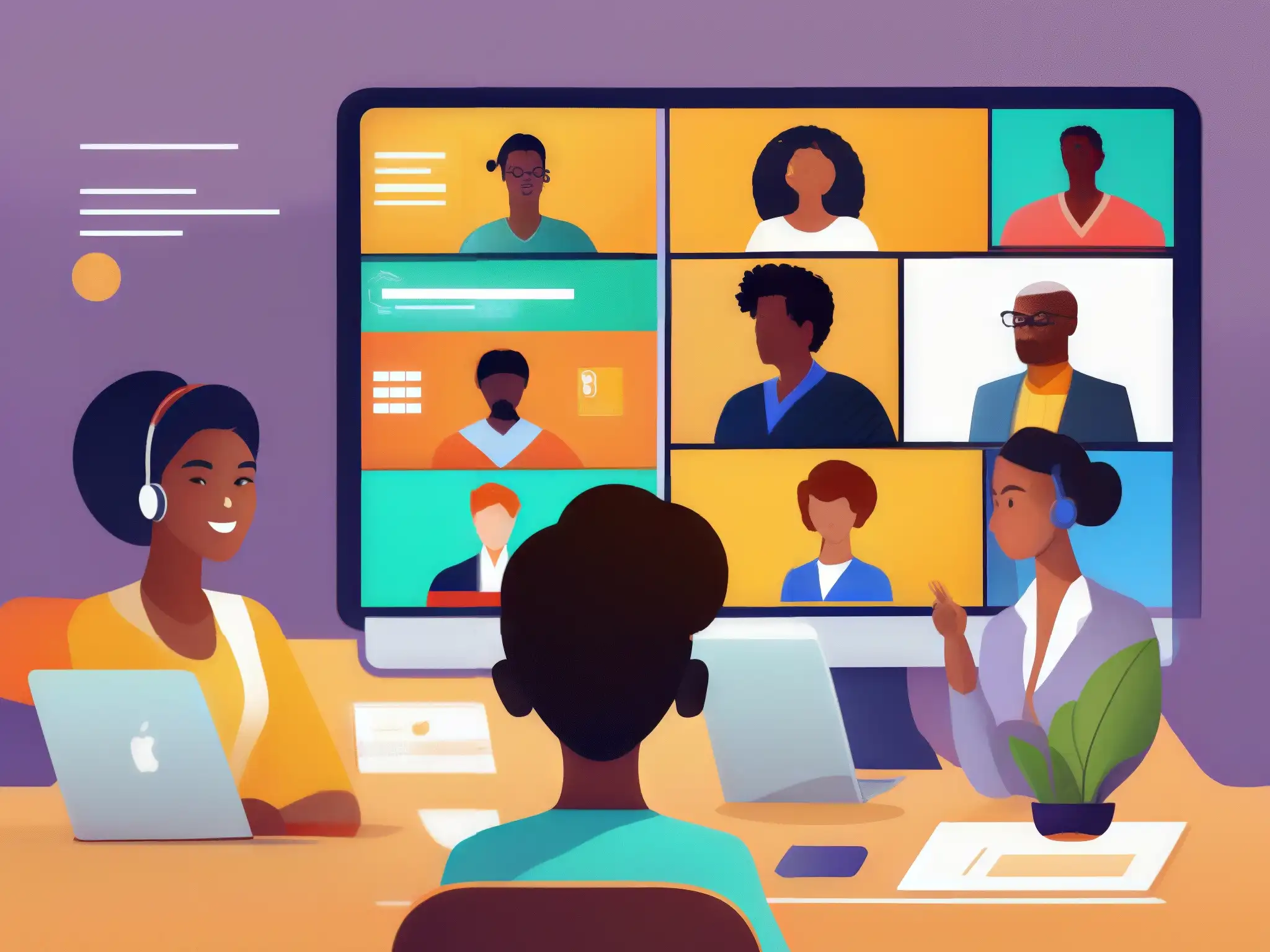 Clase virtual dinámica en GoBrunch: colaboración e interactividad Una plataforma de videoconferencia amigable que conecta a estudiantes y maestros en un aula virtual dinámica y colaborativa