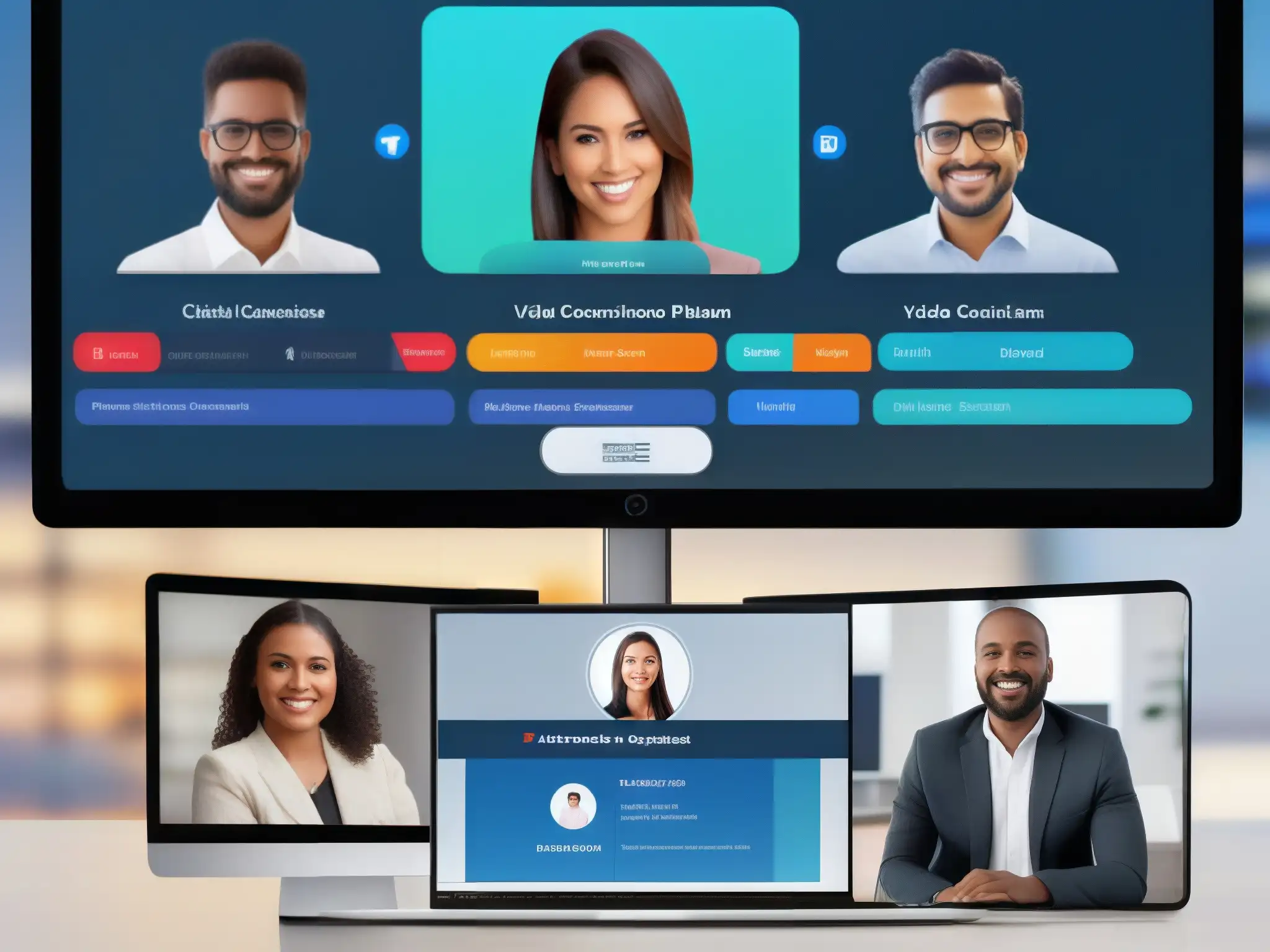 Comparación detallada de plataformas de videoconferencia Comparación de plataformas de videoconferencia con diseño moderno y eficiencia energética