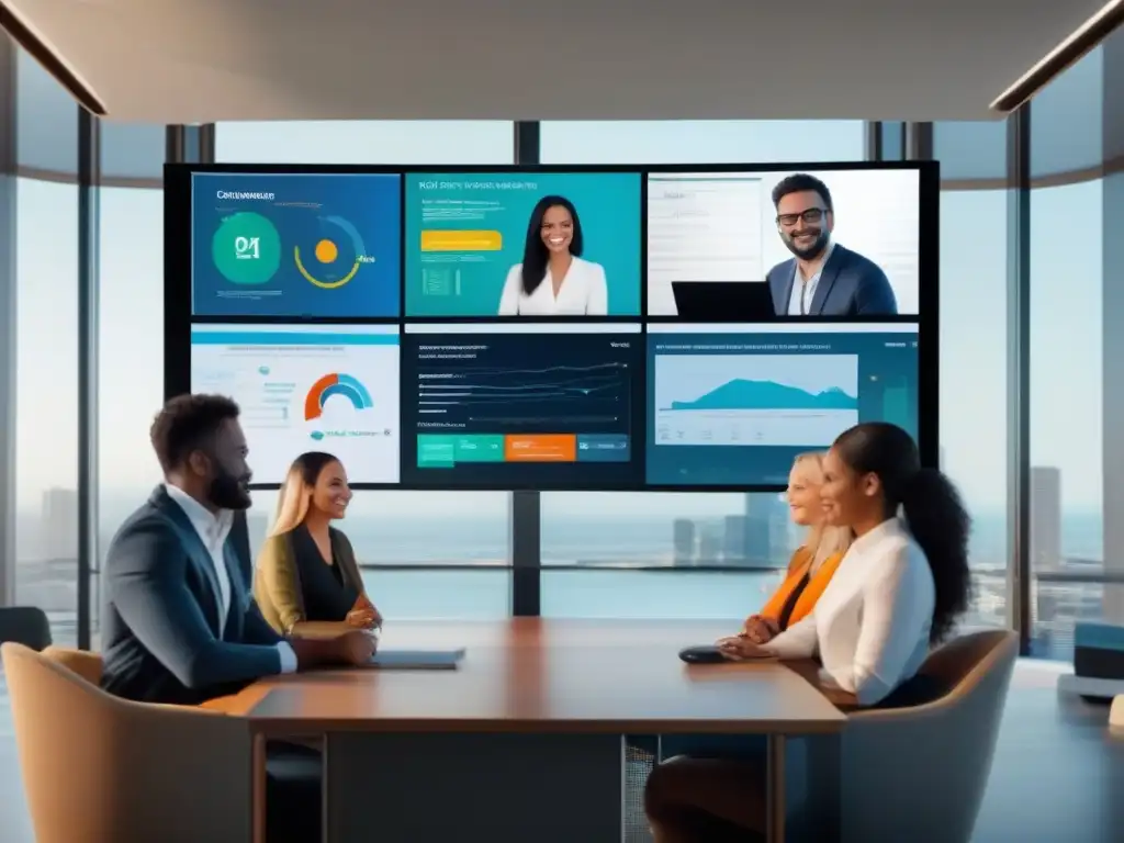 Comparación Plataformas Videoconferencia: Gráficos Detallados en 8k Comparación de plataformas de videoconferencia con gráficos detallados y calidad visual para presentaciones impactantes