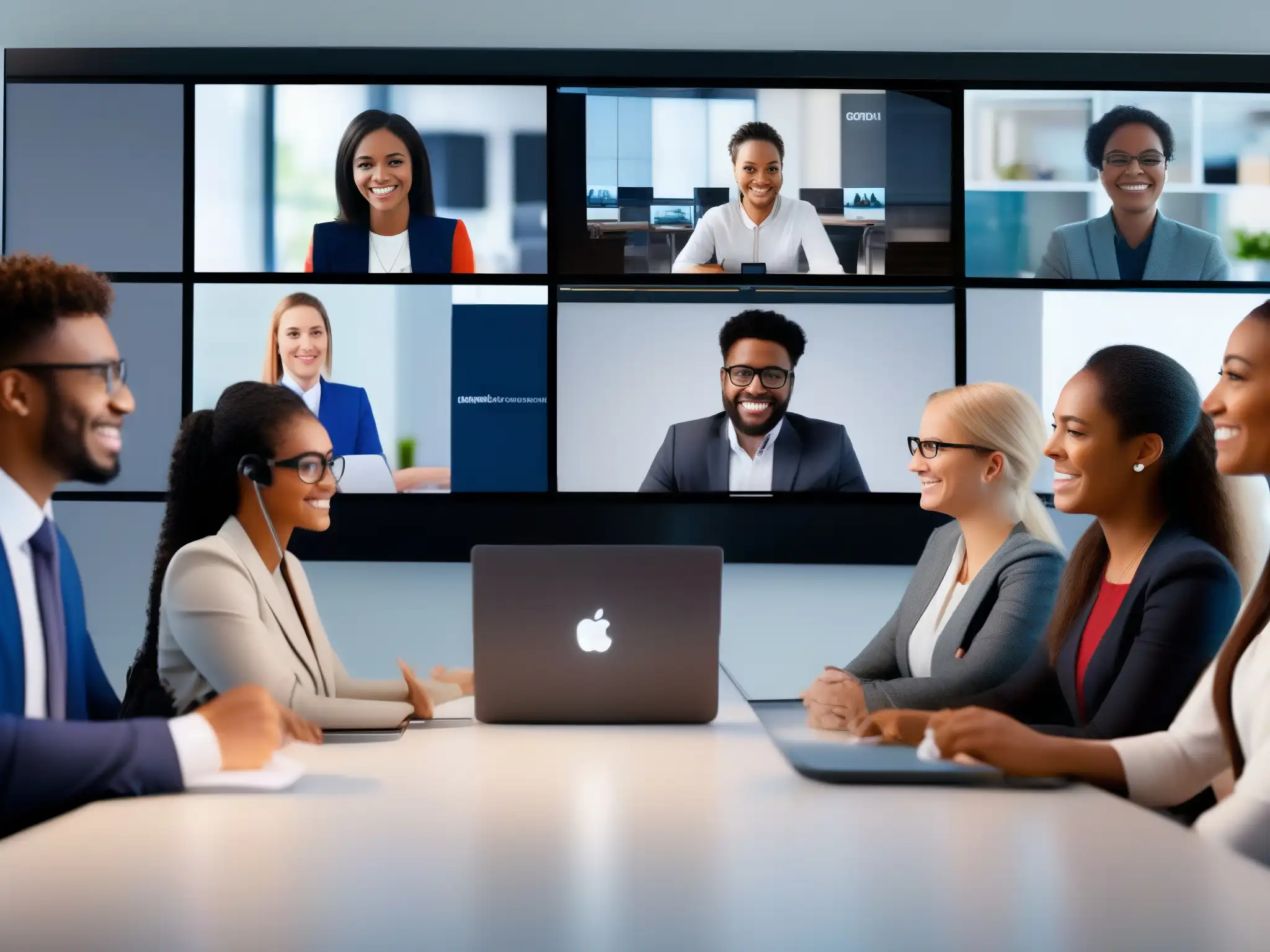 Conferencia virtual: Profesionales y estudiantes conectados Profesionales y estudiantes colaboran en una videoconferencia