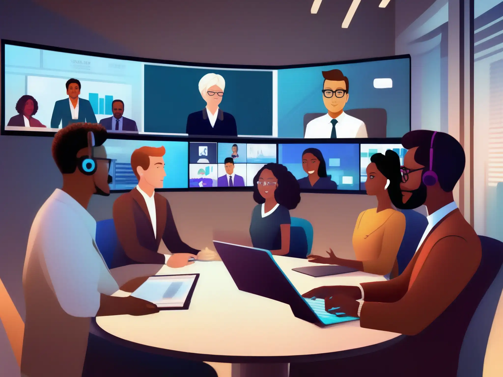 Conexiones Profesionales: Videoconferencia de Impacto Profesionales y estudiantes colaboran con determinación en una videoconferencia de alta tecnología