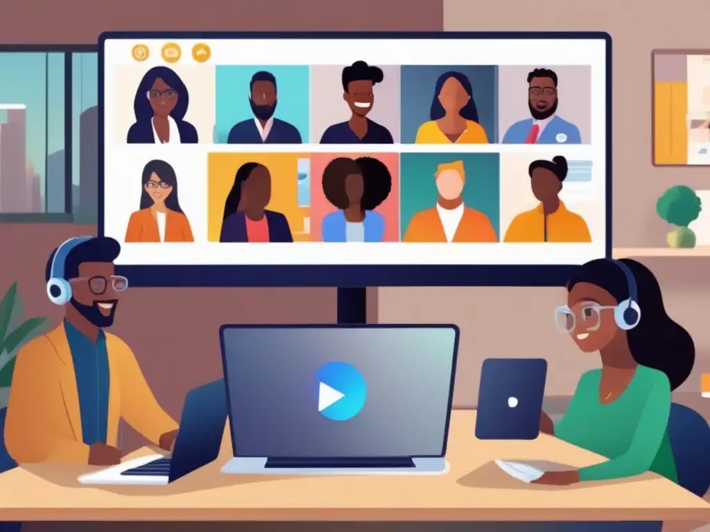 Videoconferencia Discord: Profesionales y Estudiantes Profesionales y estudiantes en videoconferencia por Discord, entorno moderno y colaborativo, para comunidades y equipos