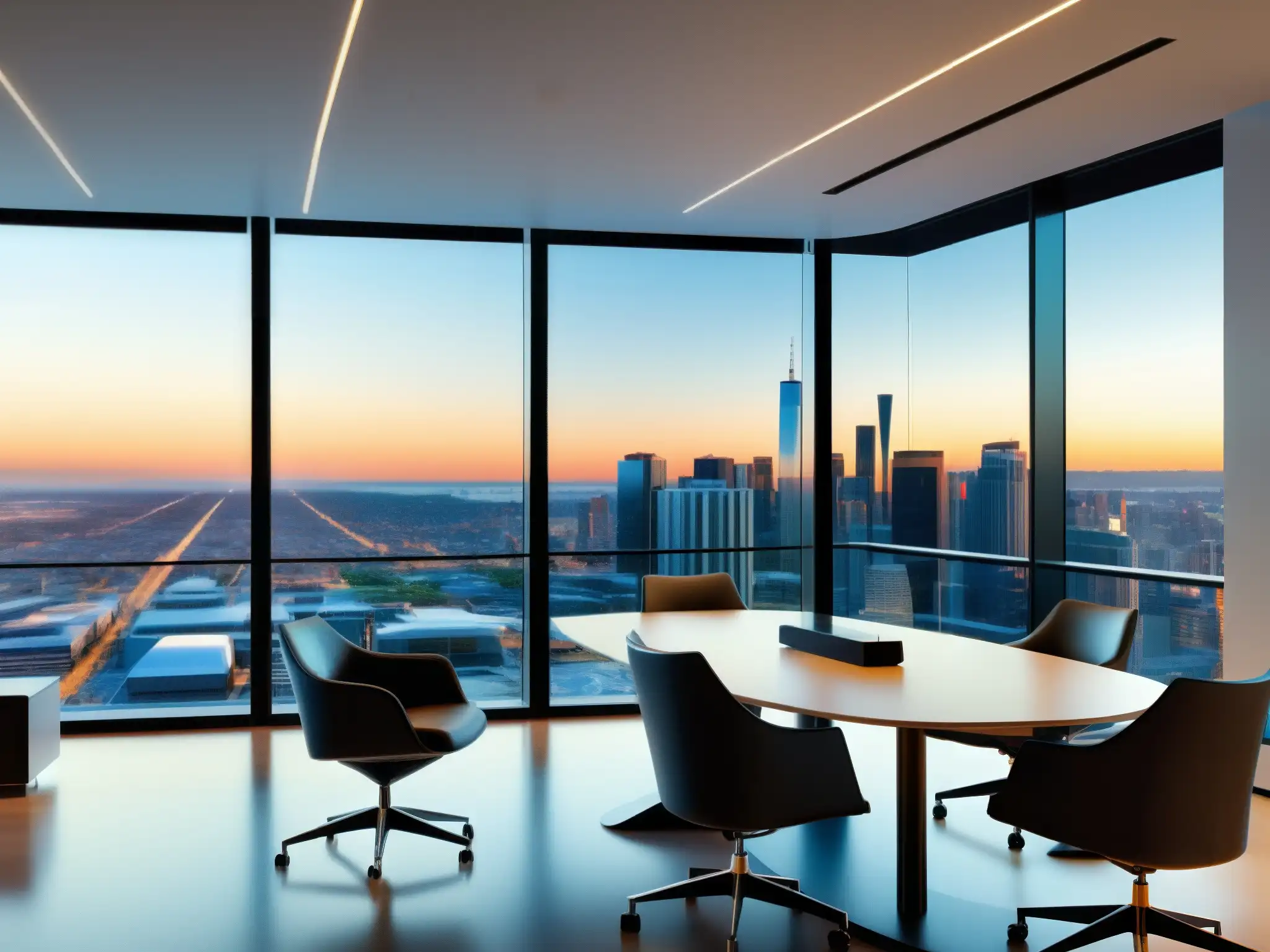 Oficina moderna con integración GoToMeeting en CRM Profesionales utilizan GoToMeeting en un entorno de oficina moderno con integración GoToMeeting sistema CRM