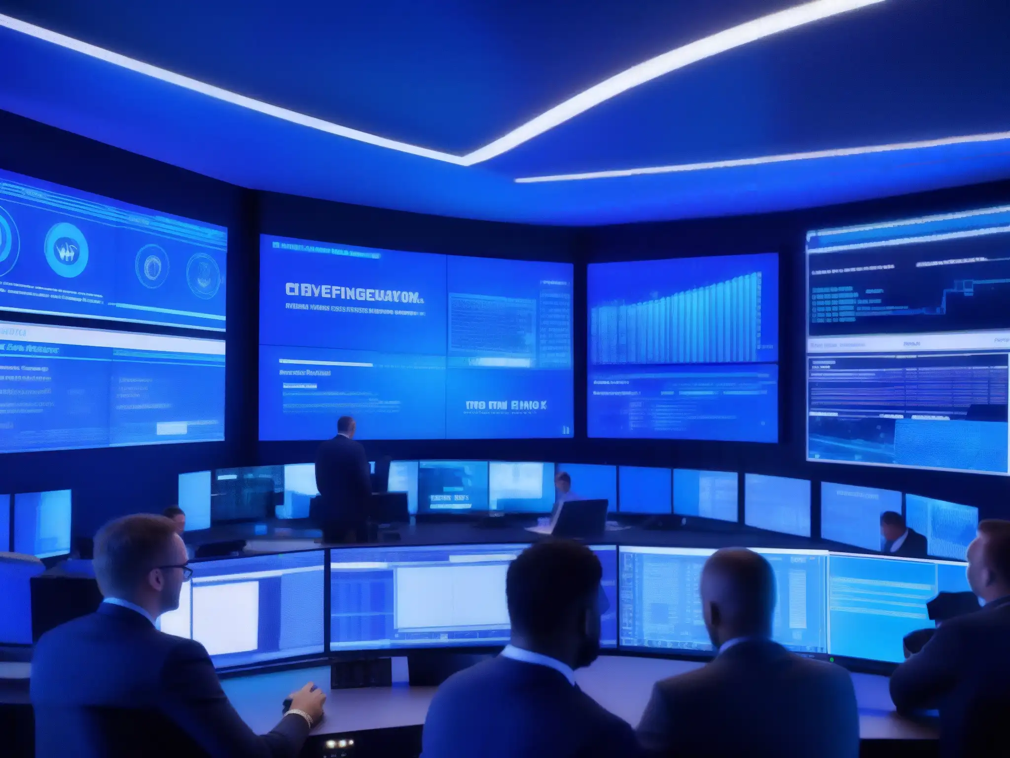 Centro de Operaciones de Red: Gestión de Tráfico en Tiempo Real Profesionales gestionando red para videoconferencias de impacto
