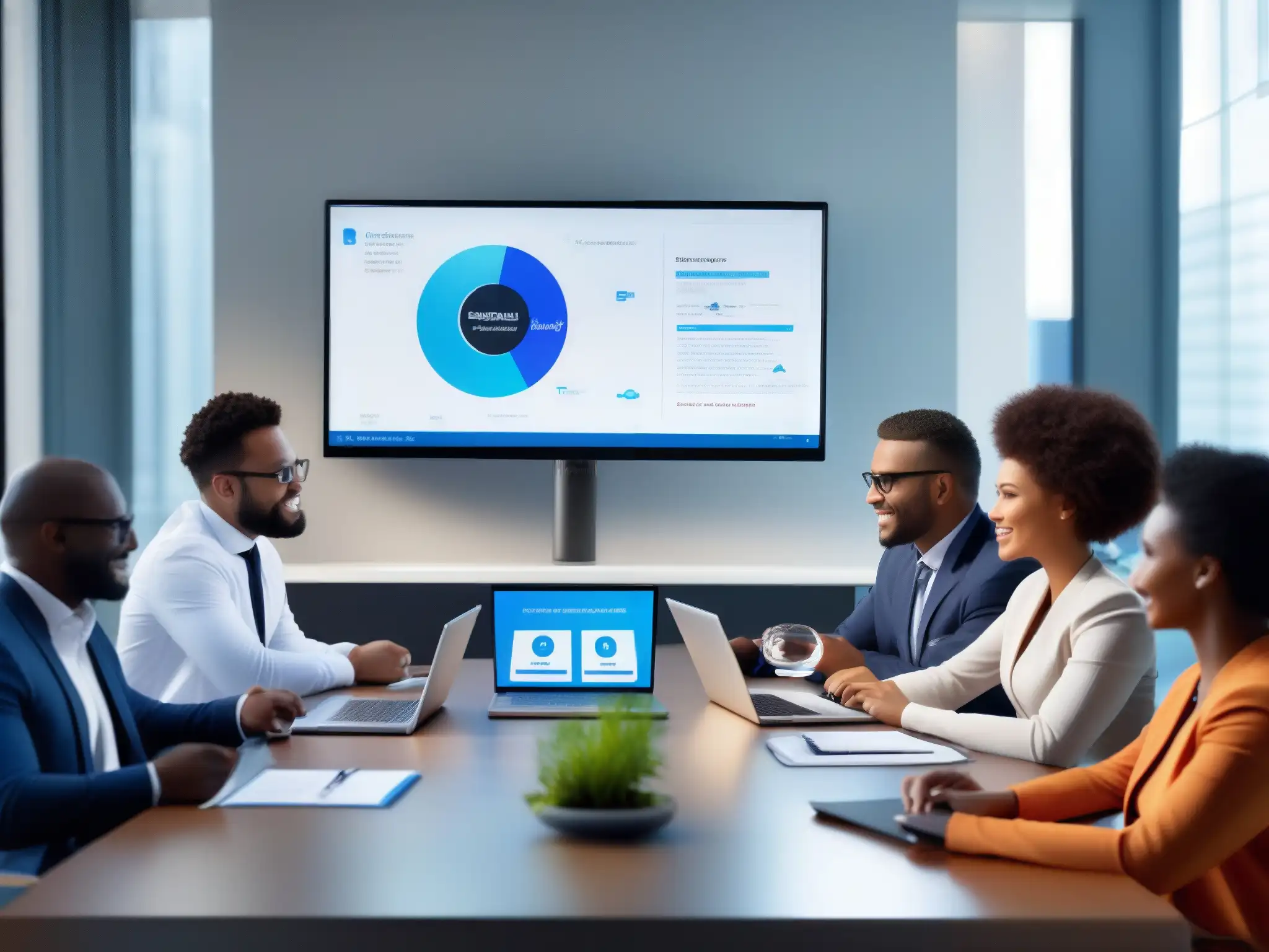 Profesionales diversos con TeamViewer Meeting Profesionales de varios sectores usan TeamViewer Meeting para colaborar