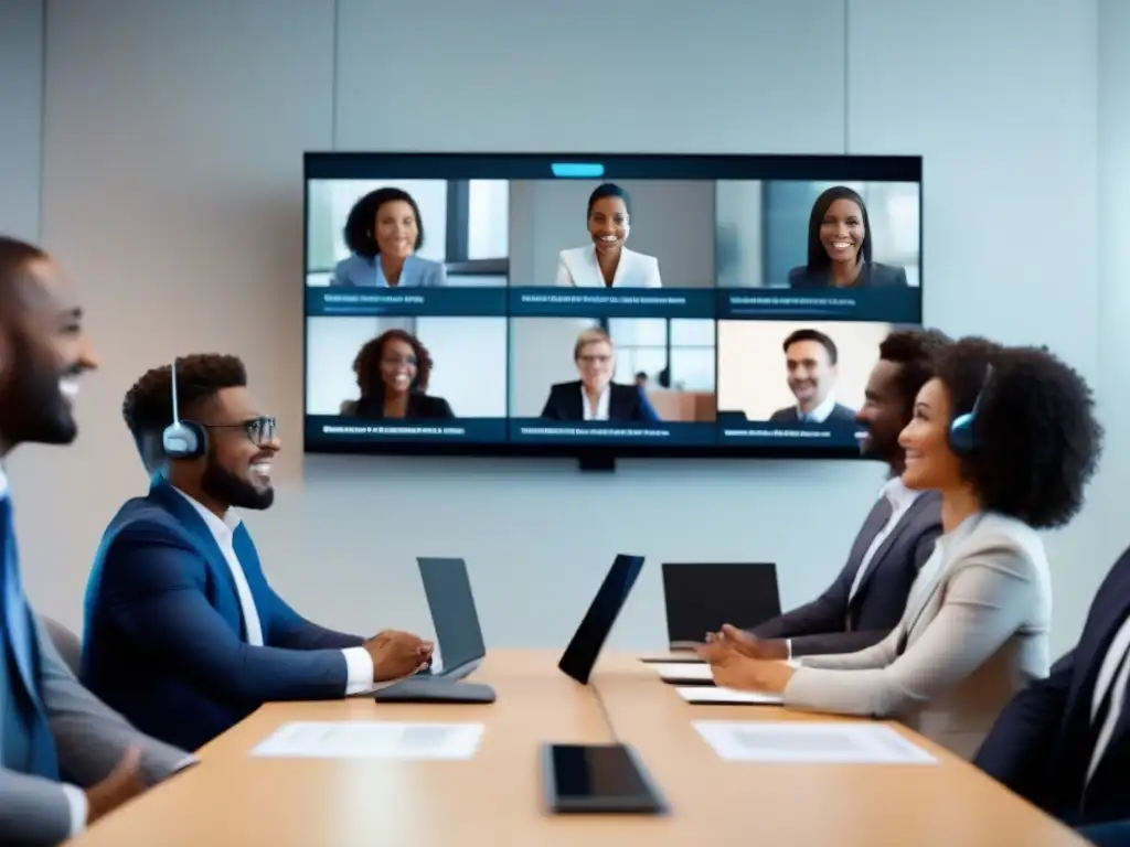 Atención profesional en videoconferencia Profesionales en videoconferencia con atención al cliente