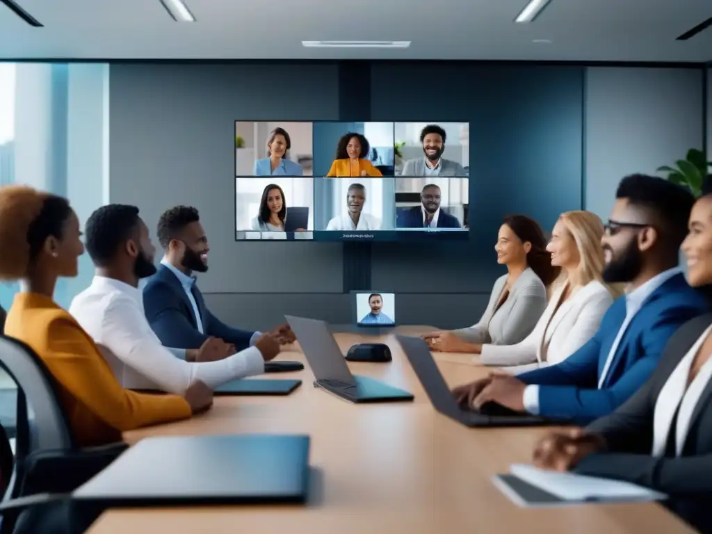 Profesionales en videoconferencia segura Profesionales en videoconferencia con implementación efectiva de protocolos de seguridad, colaboración y profesionalismo