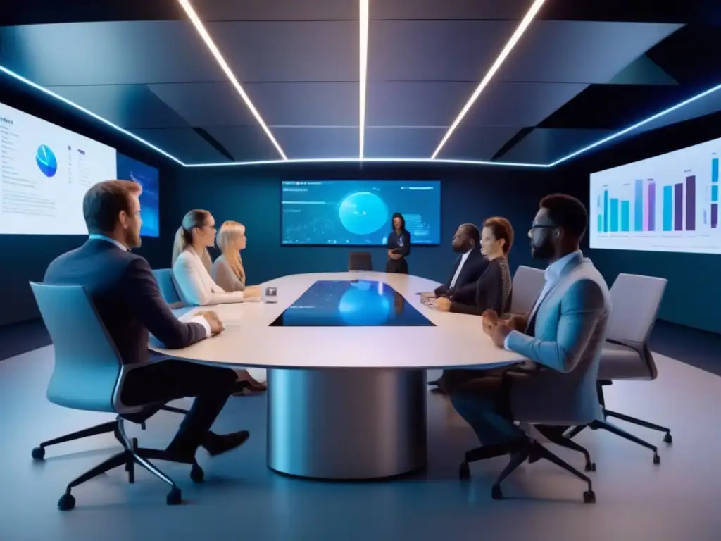 Videoconferencia futurista de 8k con tecnología 5G Profesionales en videoconferencia 8K, impacto del 5G en videoconferencias