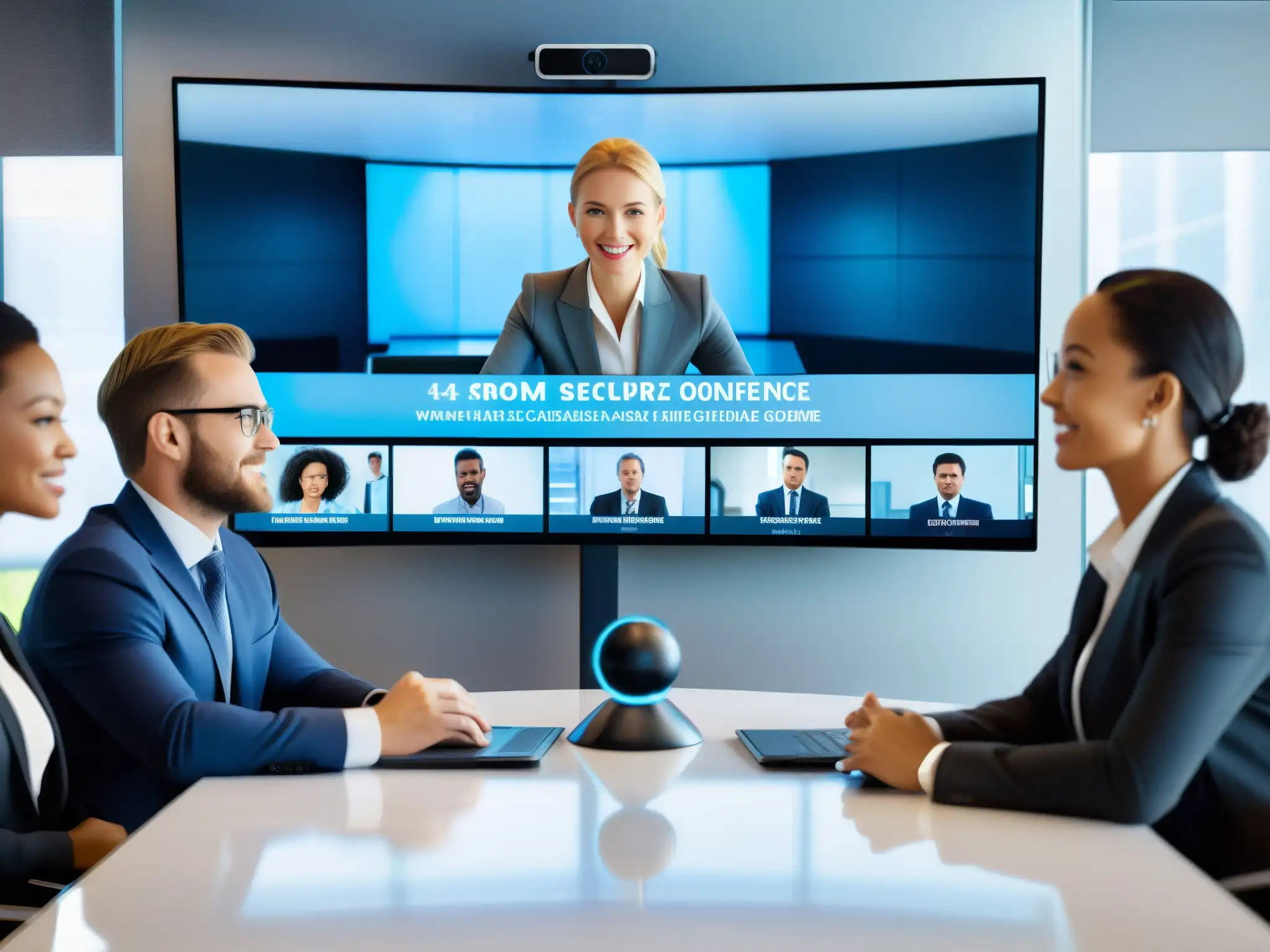 Conferencia de vídeo segura con profesionales confiables Profesionales en videoconferencia segura, con datos encriptados y equipo moderno