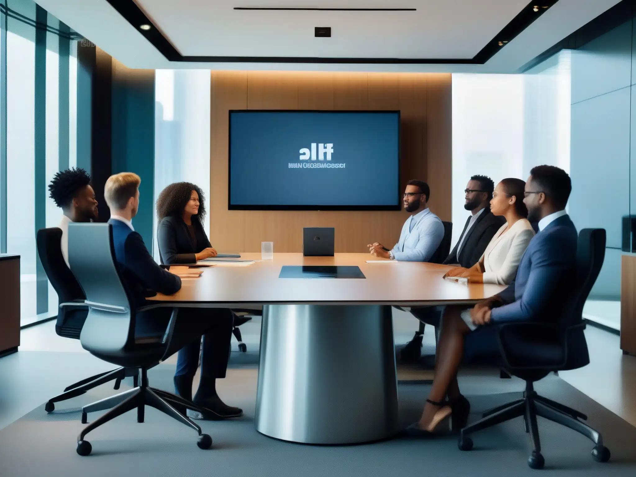 Profesionales en videoconferencia segura y sofisticada