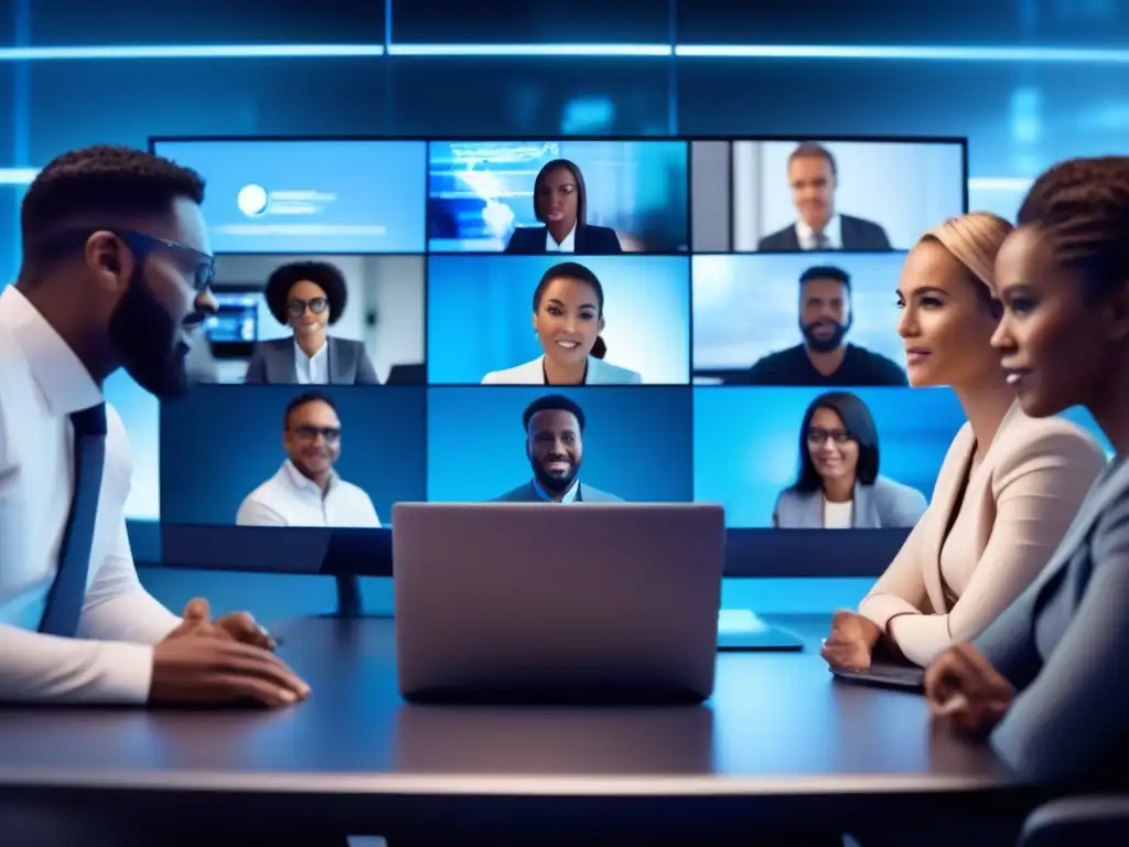 Ciberseguridad: Profesionales en videoconferencia Profesionales en videoconferencia, abordando vulnerabilidades en sistemas