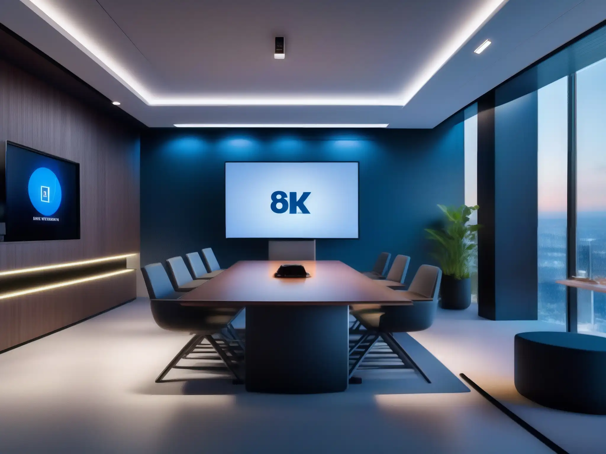 Sala de Videoconferencias Segura y Profesional - Tixeo Una sala de videoconferencias de alta seguridad Tixeo, con tecnología de vanguardia y ambiente profesional