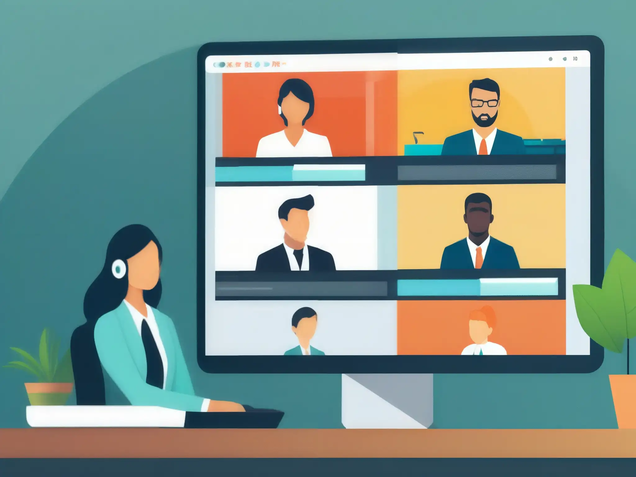 Comparación de seguridad en videoconferencia gratuita vs pago: Interfaz limpia y profesional, detalles de seguridad destacados