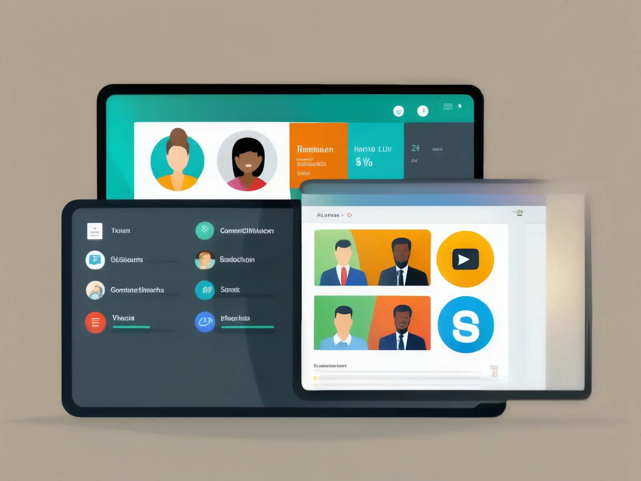 Comparación de seguridad videoconferencia gratuita vs pago: interfaz simple vs moderna con opciones avanzadas de seguridad