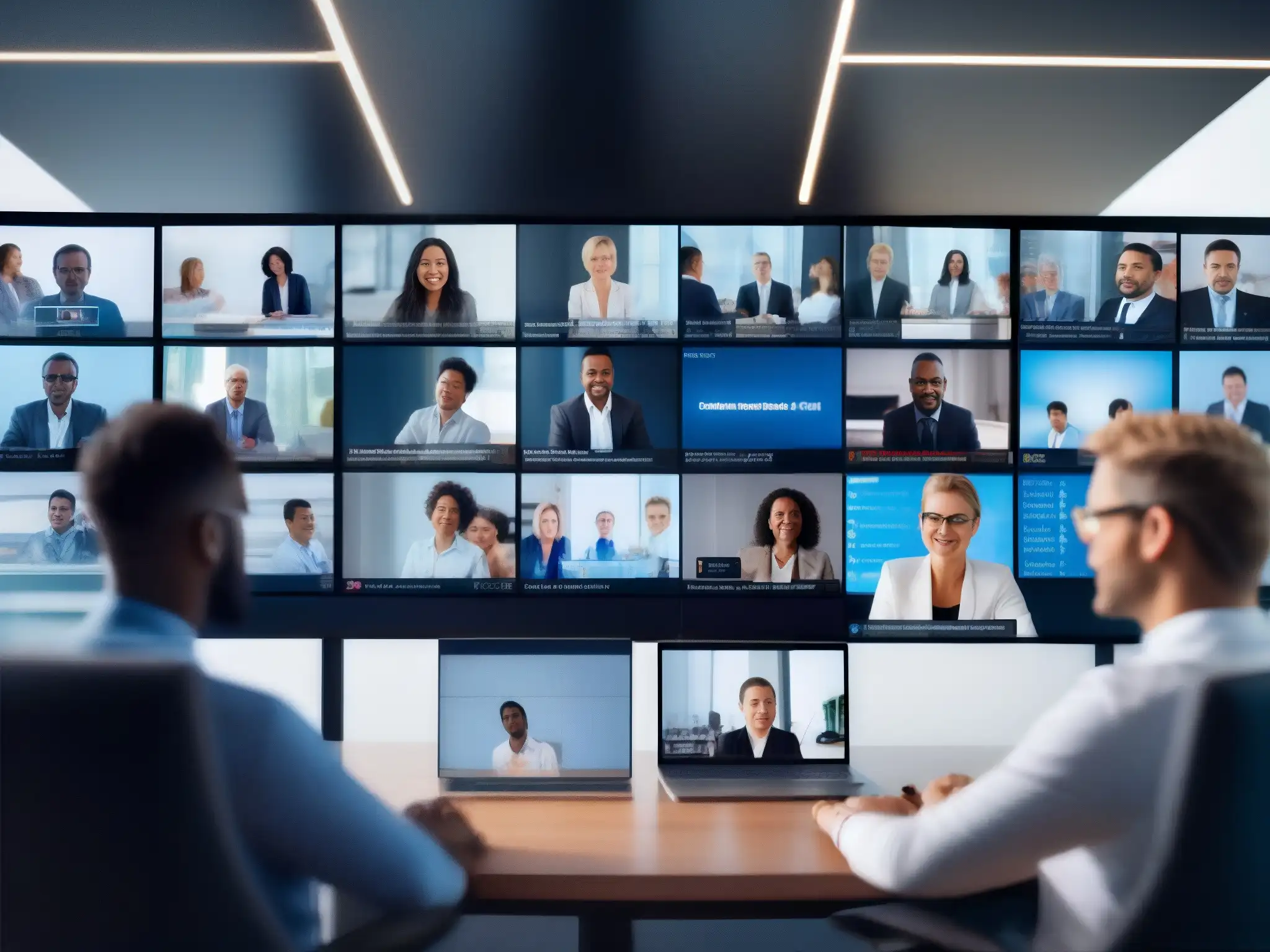 Conducta profesional en reunión virtual: gestión avanzada Técnicas de facilitación para videoconferencias productivas: persona gestionando reunión virtual con enfoque y organización