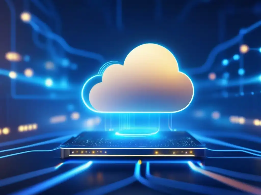 Sincronización de datos en la nube: servidor ultradetallado Vibrante sincronización en la nube para videoconferencias - data en circuitos futuristas