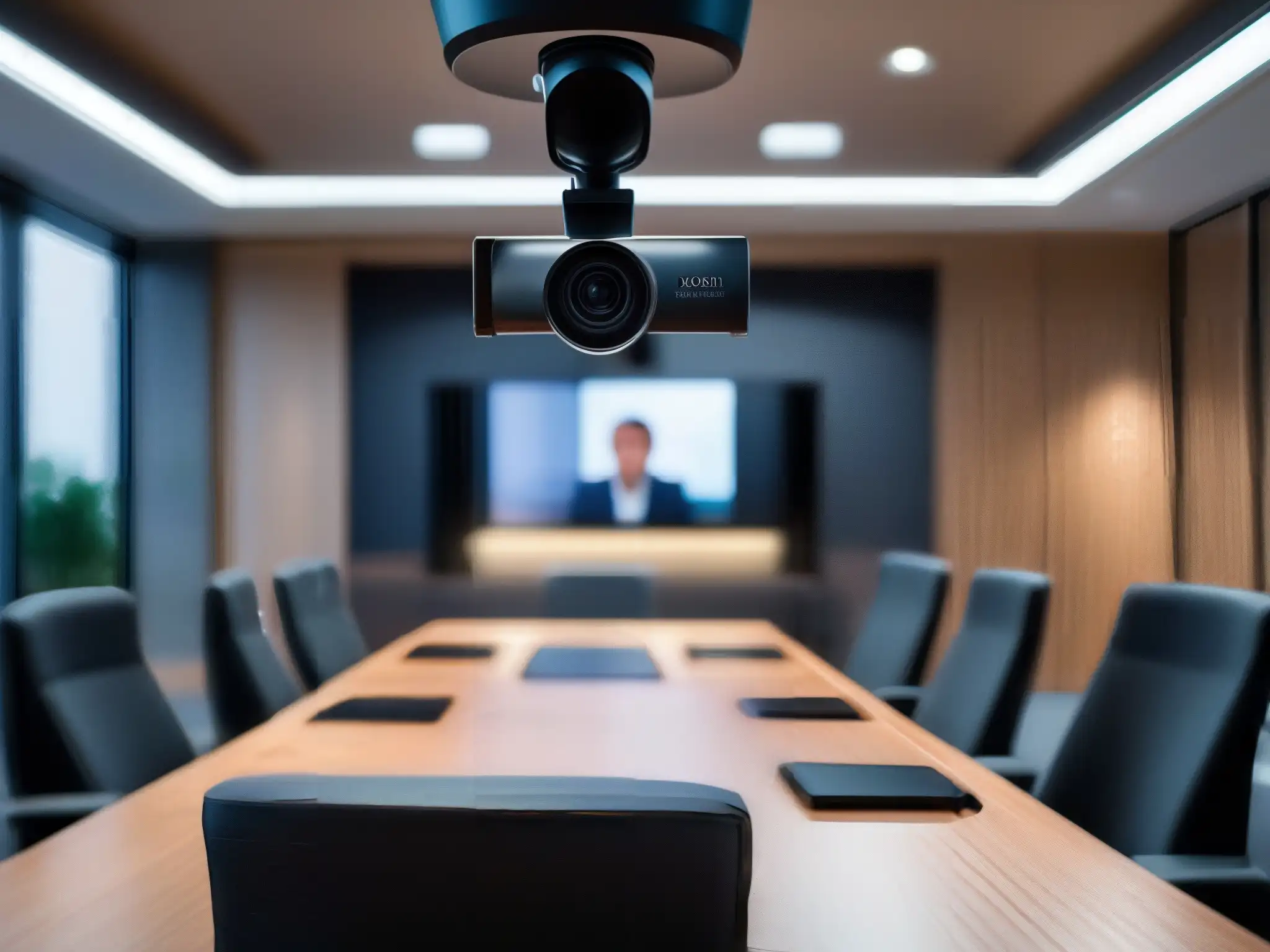 Videoconferencia profesional: Detalle facial cautivador en alta resolución Una videoconferencia profesional con calidad en transmisión mejorada