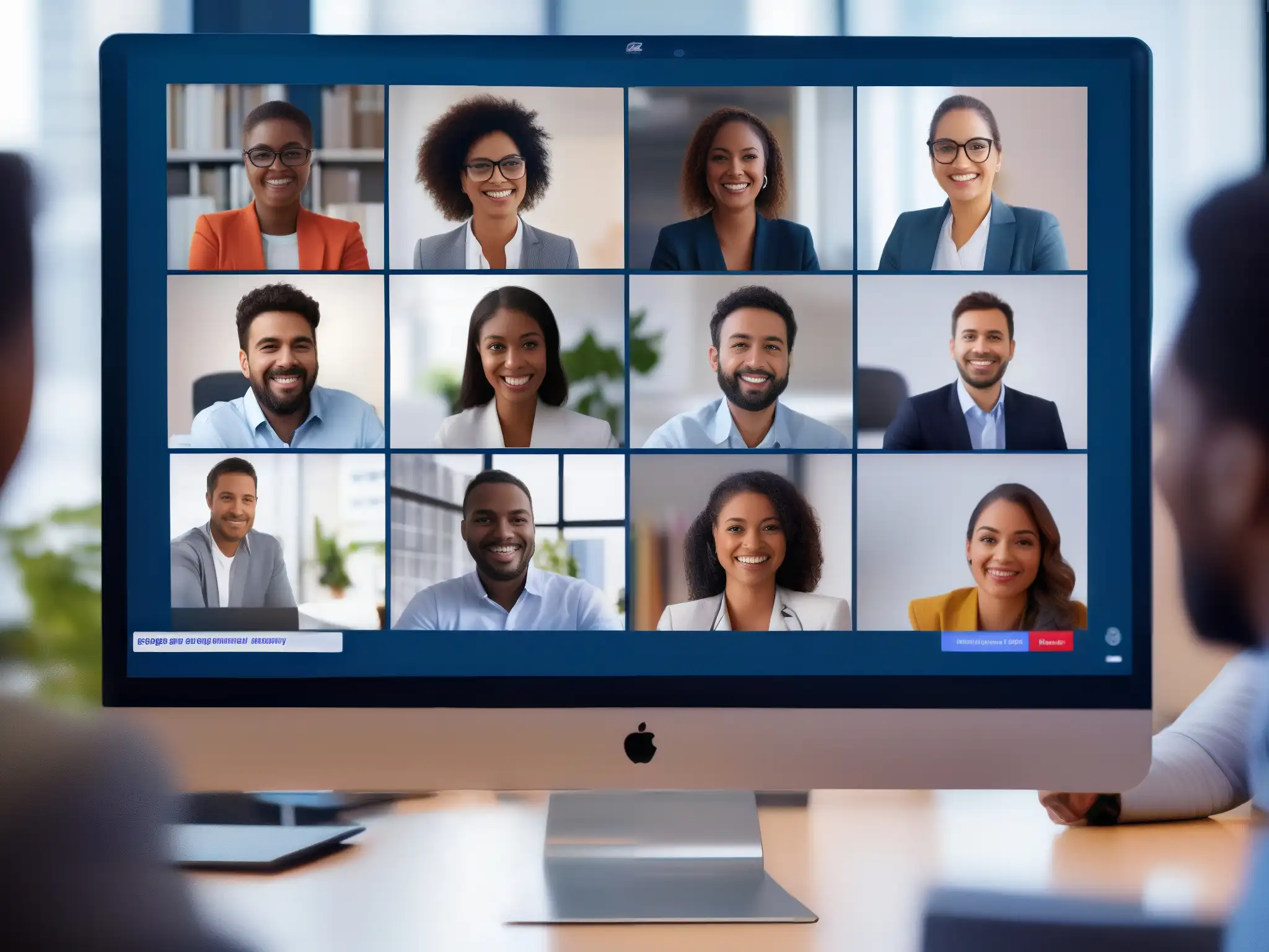 Videoconferencia profesional: expresiones y colaboración Videoconferencia profesional con participantes comprometidos, sin brechas de seguridad en videoconferencias