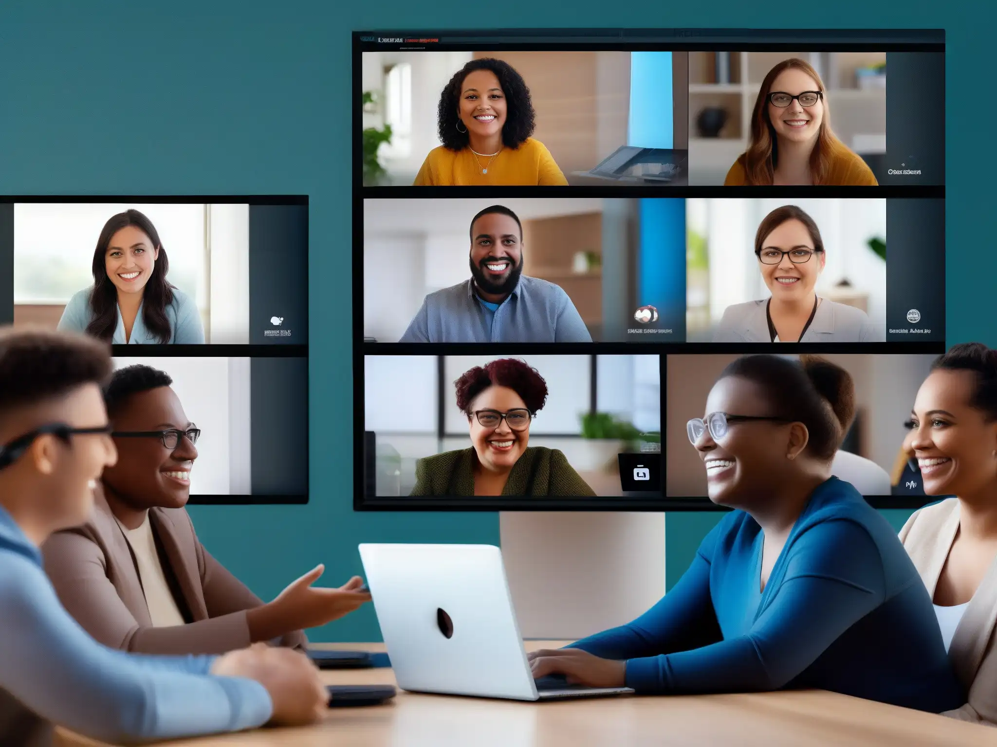 Conferencia inclusiva: AI para accesibilidad Videoconferencias accesibles para discapacitados: Diversidad y tecnología AI se unen en una videoconferencia inclusiva y empoderadora
