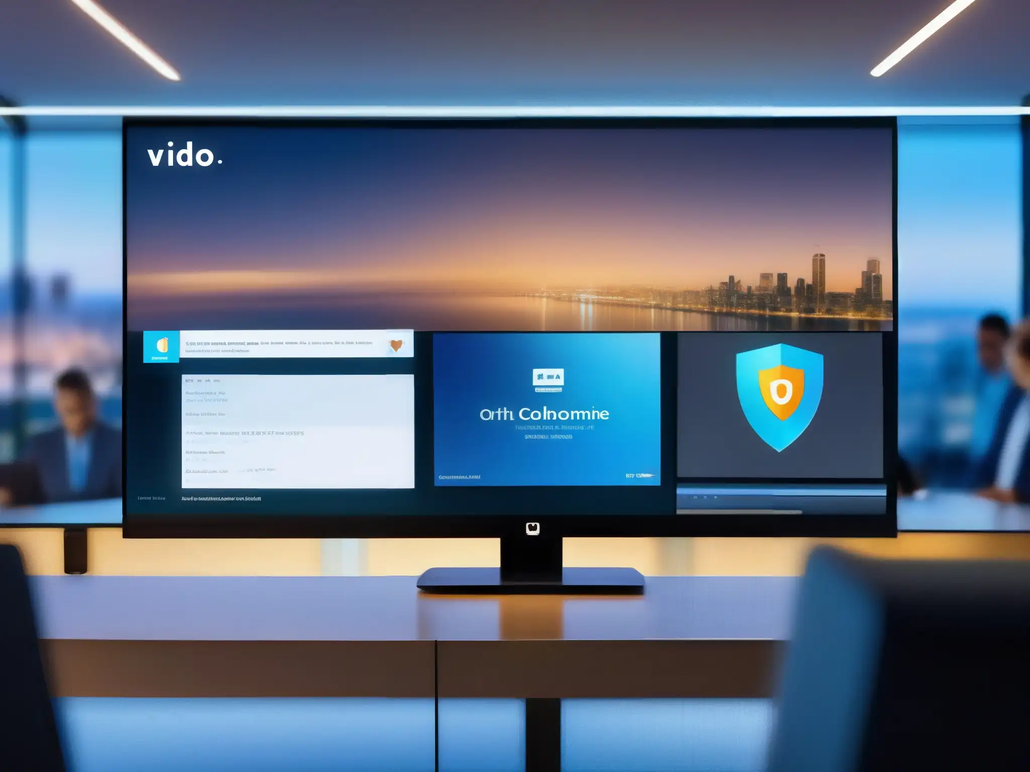 Videoconferencia blockchain: seguridad y claridad en 8k Comparación de videoconferencias: a la izquierda, borrosa y no segura; a la derecha, nítida y segura con blockchain