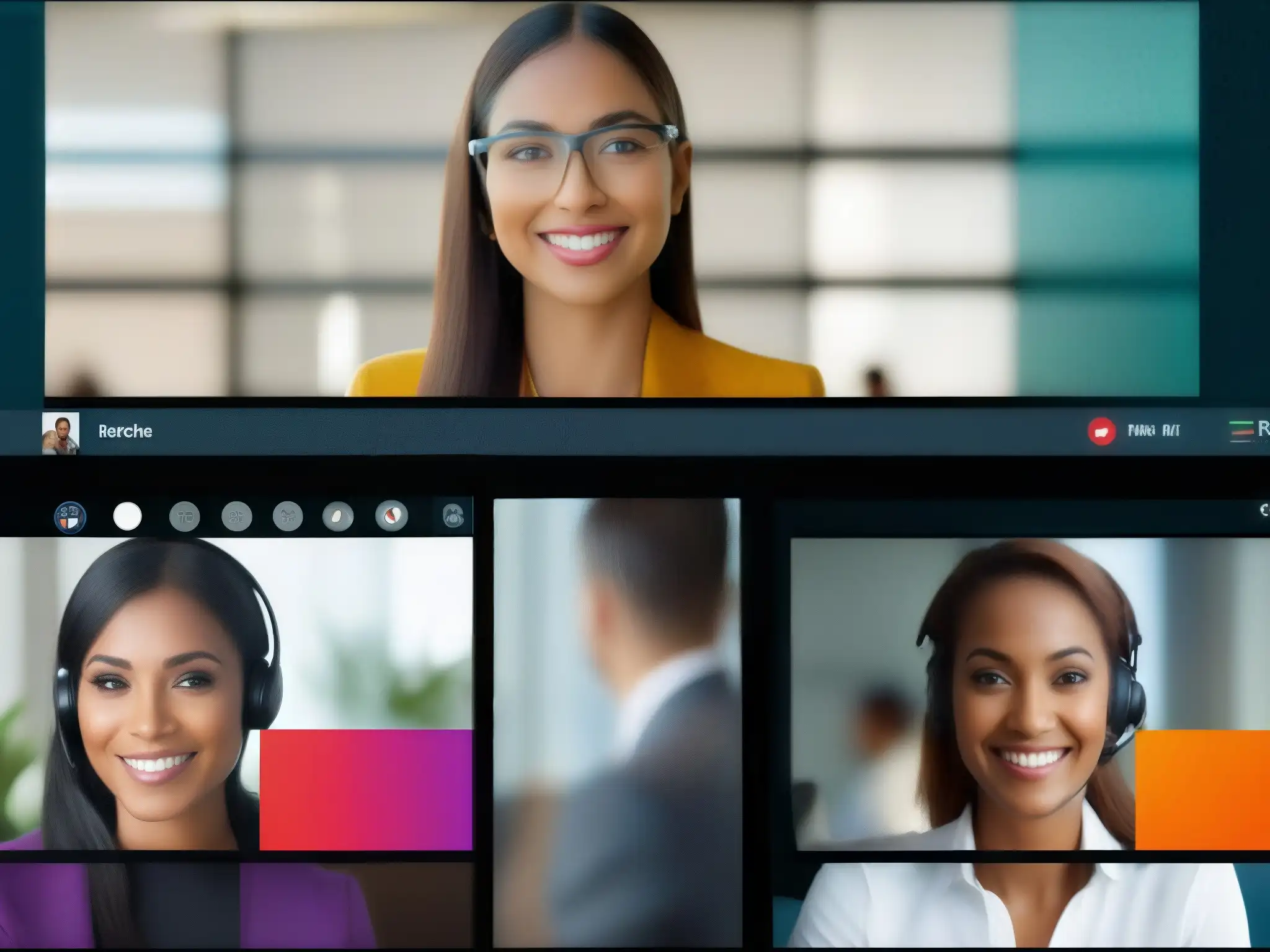 Comparación impactante: Videoconferencia HD vs baja calidad Comparación de videoconferencias: llamada HD nítida y colorida vs