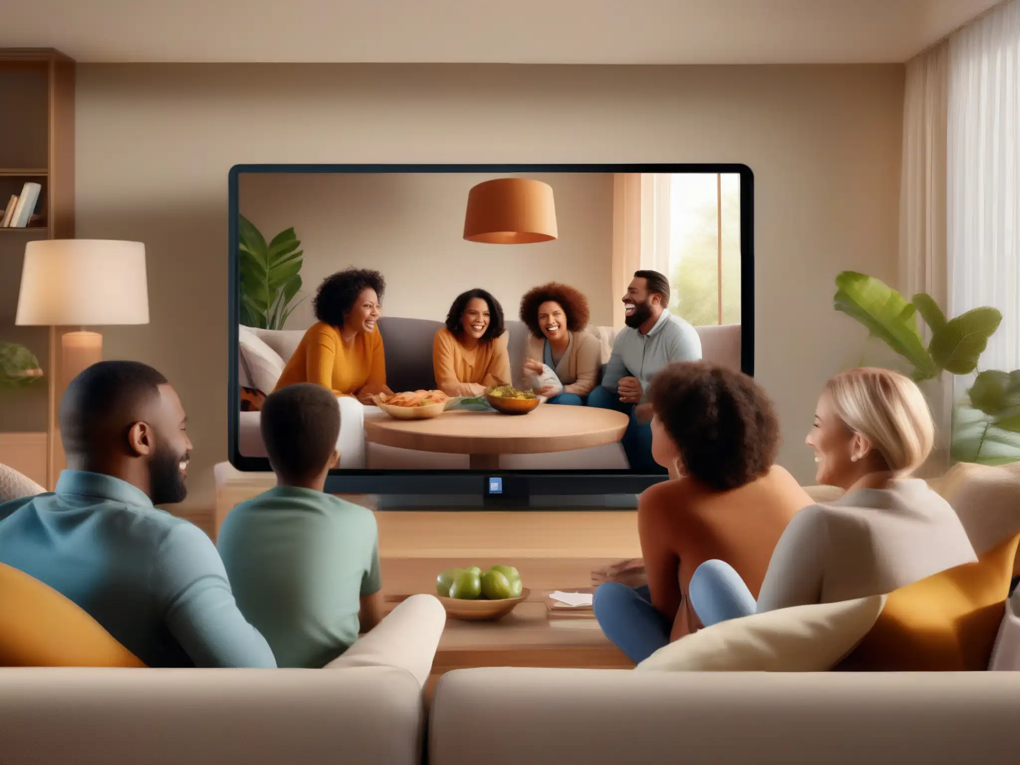 Reunión familiar virtual llena de conexión y risas Reunión familiar virtual con conexión genuina y momentos compartidos